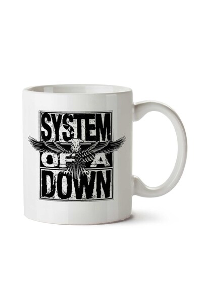 ART HEDİYE كوب مطبوع على الجانبين من System of a Down