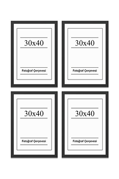 UON Resim Çerçevesi Siyah 30x40 Diploma Belge Sertifika 4’lü Düz model Fotoğr...