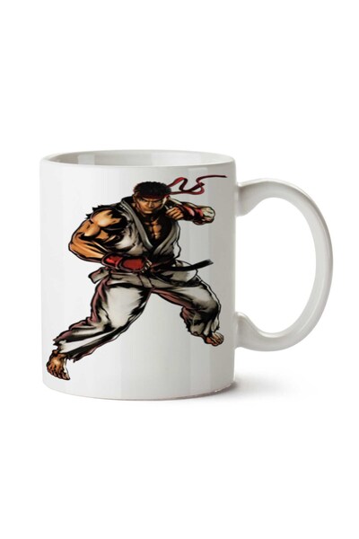 ART HEDİYE Street Fighter Ryu Png Two Sided Printed Mug