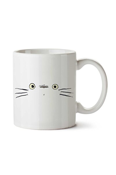 ART HEDİYE كوب Sweet Neighbor Face Totoro Studio Ghibli مطبوع على الجانبين