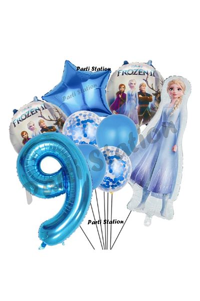 Parti Station Frozen Frozen Concept 9 Year Old Birthday Balloon Set Frozen Elsa Themed Balloon Set