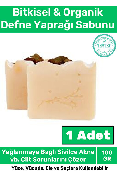 Carlburn Özel Üretim %100 Doğal Defne Yaprağı Sabunu Organik Zeytinyağlı Defn...