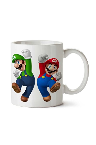 ART HEDİYE كوب سوبر ماريو بروس لويجي مطبوع على الجانبين