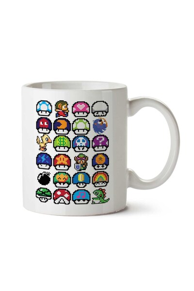 ART HEDİYE كوب سوبر ماريو للفطر مطبوع على الجانبين