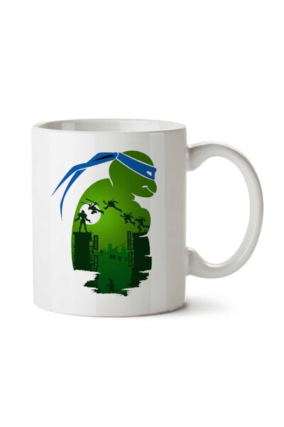 ART HEDİYE كوب سلاحف النينجا المطبوع على الجانبين من Teenage Mutant