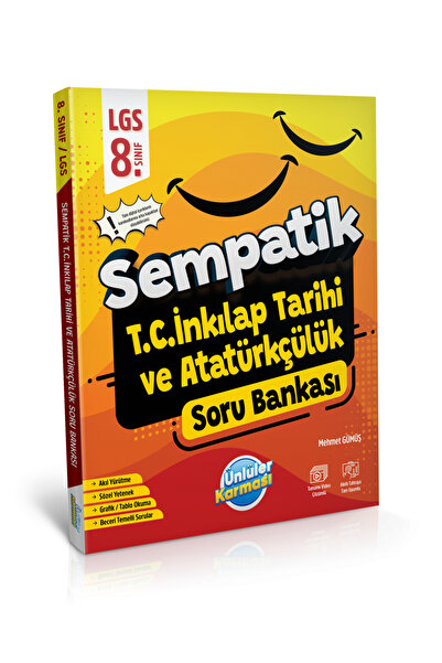 Ünlüler Karması Yayınları 8. Sınıf Sempatik T.c. Inkılap Tarihi Ve Atatürkçülük Soru Bankası