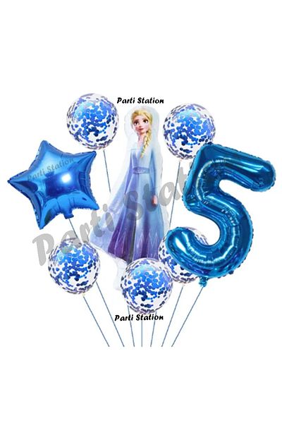 Parti Station Frozen Frozen Elsa Concept Birthday Balloon Set 5 Years Old Elsa Frozen Balloon Set