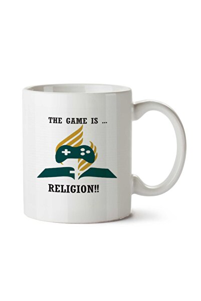 ART HEDİYE كوب مطبوع على الجانبين من The Game is Religion (Assembleia de Gamer)