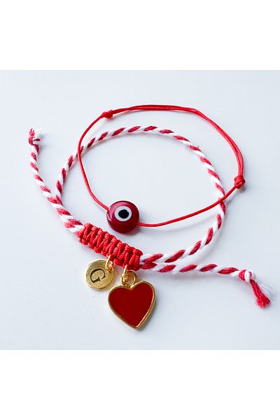 CHARMLUCKY Red Heart Marteniçka Bracelet