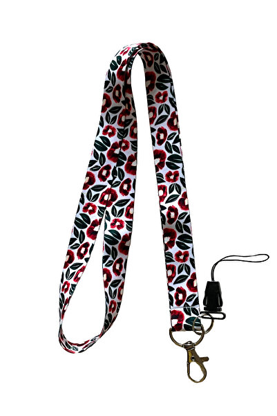 StormiStoretr Stormi Beyaz Çiçek Boyun ipi Telefon Askısı