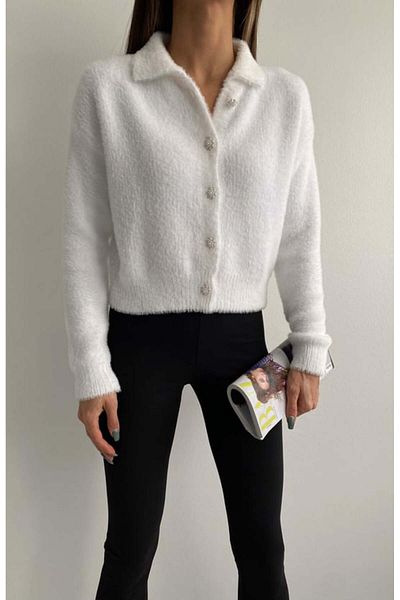 fujya SOFT BUTTON DATAYED KNITWEAR CARDIGAN