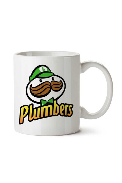 ART HEDİYE كوب سوبر ماريو برينجلز لويجي مطبوع على الجانبين