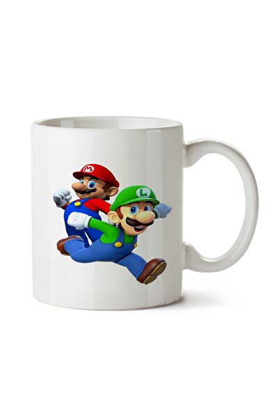 ART HEDİYE كوب مطبوع عليه شخصيات لعبة سوبر ماريو على الجانبين