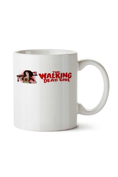 ART HEDİYE كوب The Walking Dead Girl مطبوع على الجانبين