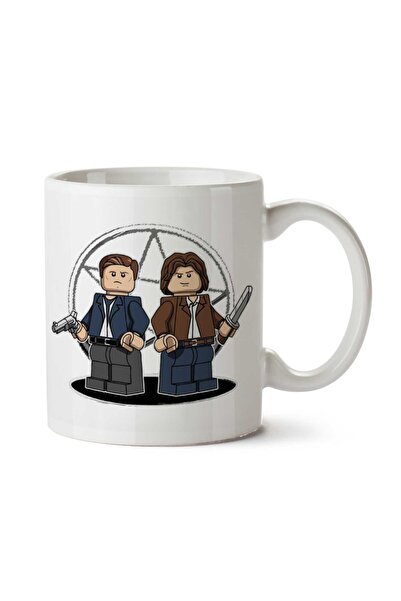 ART HEDİYE The Brickchesters Supernatural Lego Sam And Dean Two Side Printed Mug