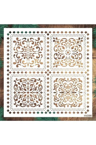 STENCİLTASARIM Stencil Tasarım Hd266 Seramik Desen- Dekoratif Duvar, Fayans V...