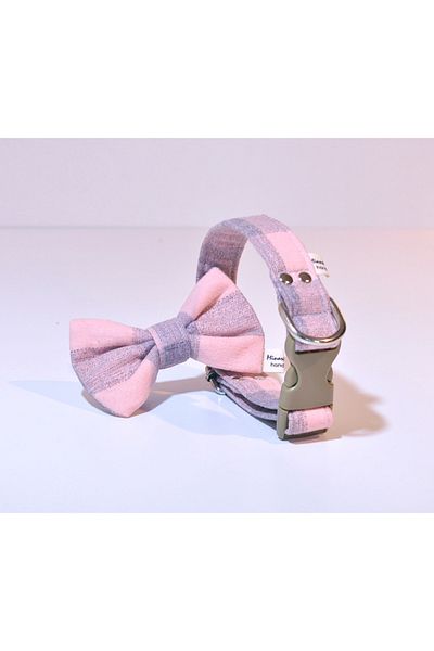 minart design PINK GRAY PLAIDED DOG PLAID