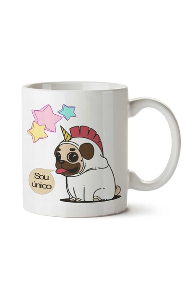 ART HEDİYE كوب مطبوع على الجانبين من يونيكورن دوج