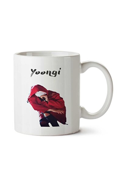 ART HEDİYE كوب Yoongi (Suga BTS KPOP) مطبوع على الجانبين