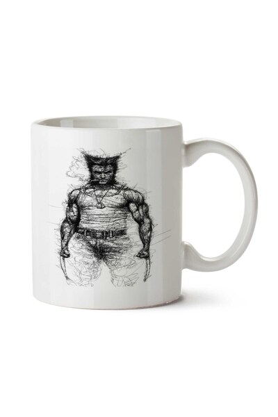 ART HEDİYE كوب مطبوع عليه شخصية ولفيرين على الجانبين