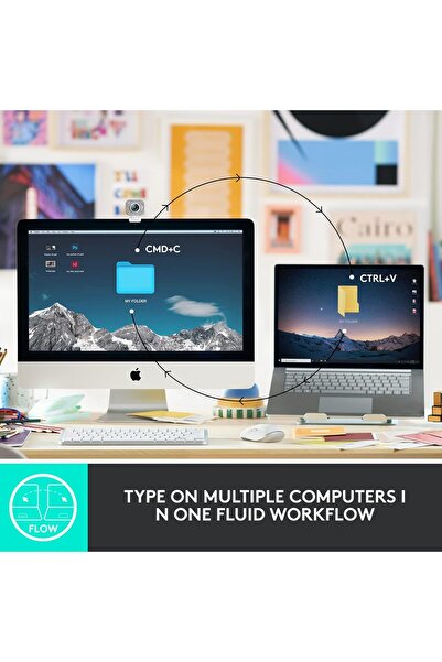 logitech MX Keys Mini Aydınlatmalı  Açık Gri Kablosuz Klavye İngilizce 920-010607