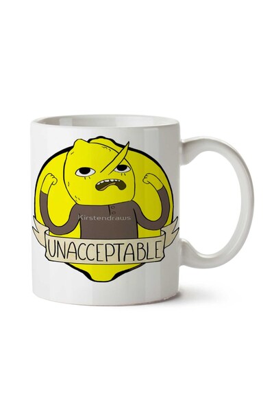 ART HEDİYE كوب UNACCEPTABLE مطبوع على الجانبين