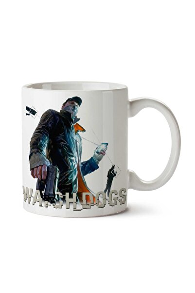 ART HEDİYE كوب مطبوع على الجانبين من Watch-Dogs-PNG-Image