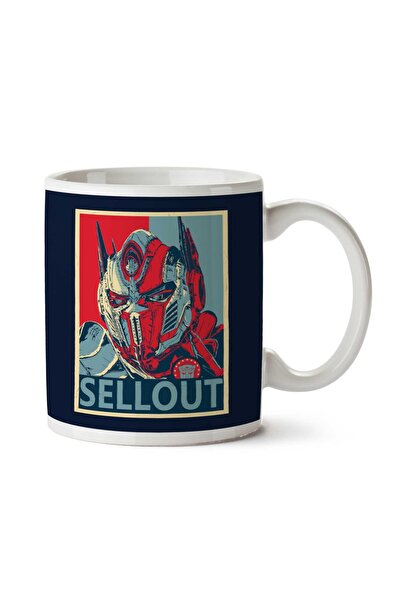 ART HEDİYE كوب ترانسفورمرز أوبتيموس برايم ترايتور مطبوع على الجانبين