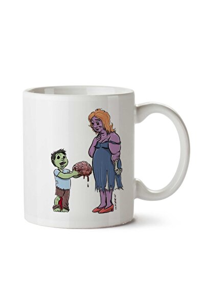 ART HEDİYE كوب زومبي ماما مطبوع على الجانبين