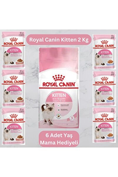 Royal Canin Kitten Yavru Kuru Kedi Maması 2 Kg + 6 adet yaş mama