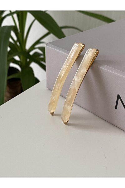 TwinsSis Store Κρεμ μαργαριταρένια πόρπη 2 τεμαχίων