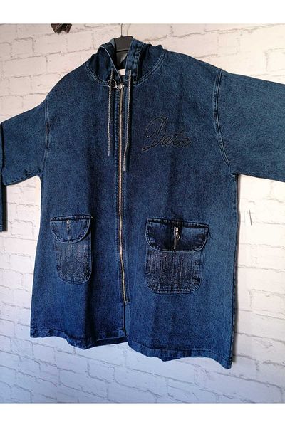 anne moda ankara Super Battal size cotton, 1st quality long denim jacket