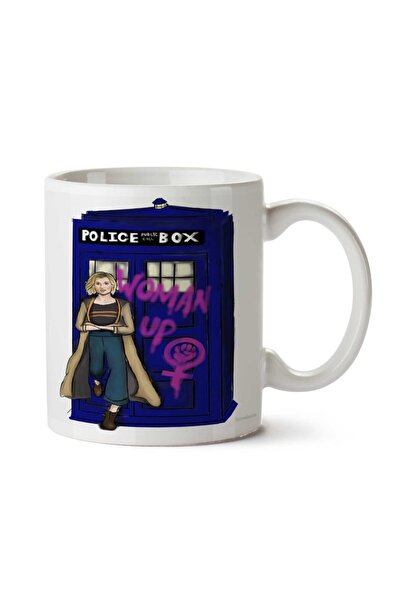ART HEDİYE Woman up, Doctor Who Police Box Two Sided Printed Mug