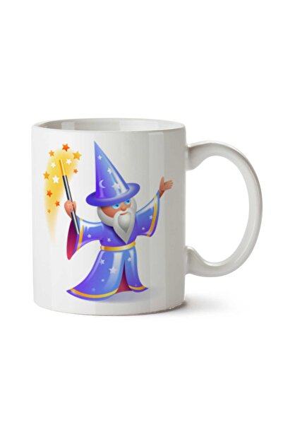 ART HEDİYE Wizard-Free-PNG-Image Two Side Printed Mug