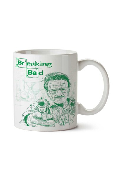 ART HEDİYE walter white gun BREAKING BAD Two Sided Printed Mug