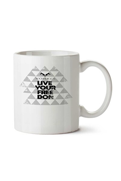 ART HEDİYE كوب فونكر لايف يو مطبوع على الجانبين