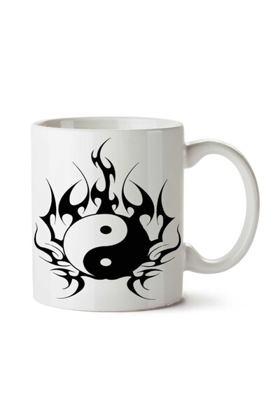 ART HEDİYE كوب Yin-Yang-Tattoos-Free-Download-PNG مطبوع على الجانبين