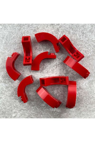LEGO Custom Accessory Creator Arch 1 X 3 X 2 Curved Curved Belt Red 4 Pieces Will Be Sent