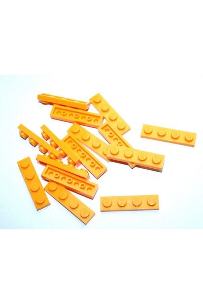 LEGO Moc Custom Accessory Creator Plate 1 X 4 Flat Brick Light Orange 4 Pieces Will Be Sent