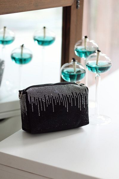 Moom Bag Geantă de umăr cu model de piatră curgătoare argintie pentru femei