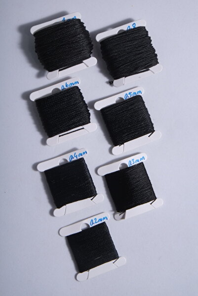 Eskişehir hobi sanat 10 Metre 7 Ölçü Tesbih Ipi Seti 0.2 Mm 0.3 Mm 0.4 Mm 0.5...