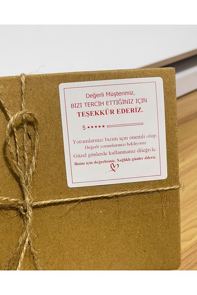 ButikSosyetik ملصق لاصق للتجارة الإلكترونية 6x6 سم 500 قطعة