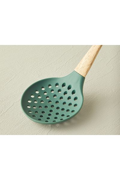 English Home Liana Colander Silicone Serving Utensil Dark Green