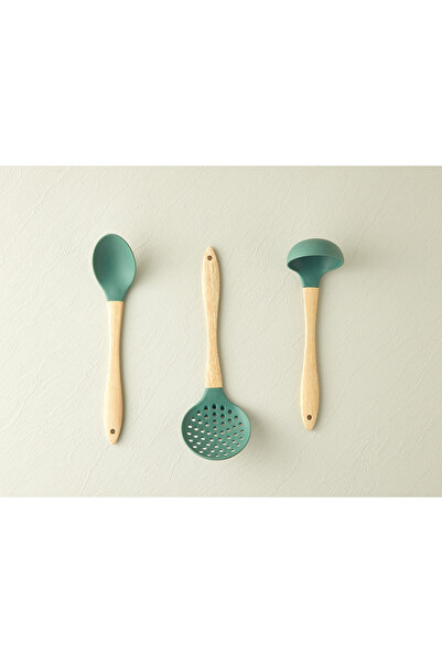English Home Liana Colander Silicone Serving Utensil Dark Green