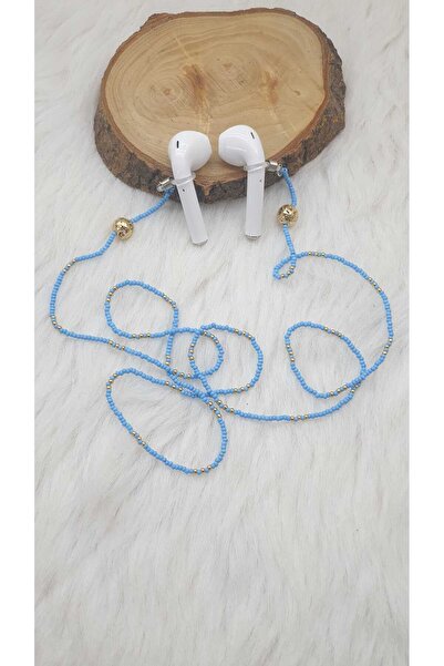 HAPPY HANDMADE LAV TAŞLI AİRPODS ZİNCİRİ DOĞAL TAŞLI AİRPODS ZİNCİRİ HEDİYELİ...