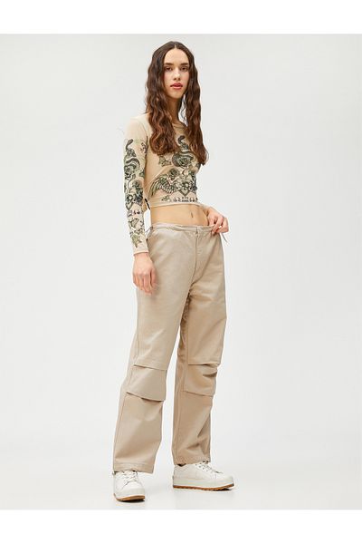 Koton Fallschirmhose mit elastischem Taillentaschendetail