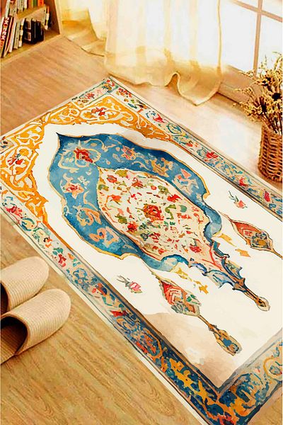 eco concept Luxury Prayer Rug, Prayer Prayer Rug, Dowry, 70x120, Soft Prayer Rug