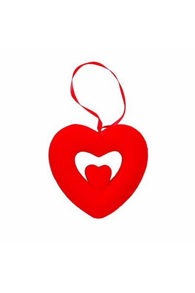 Big Party Flocked Heart Intertwined 25 Cm Single