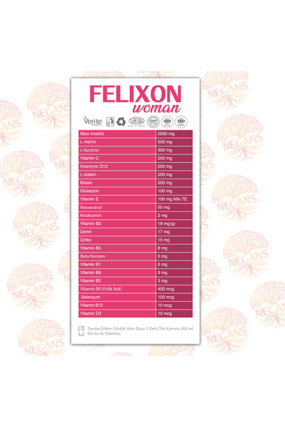 NEGANS Felixon Woman Multivitamin Gıda Takviyesi