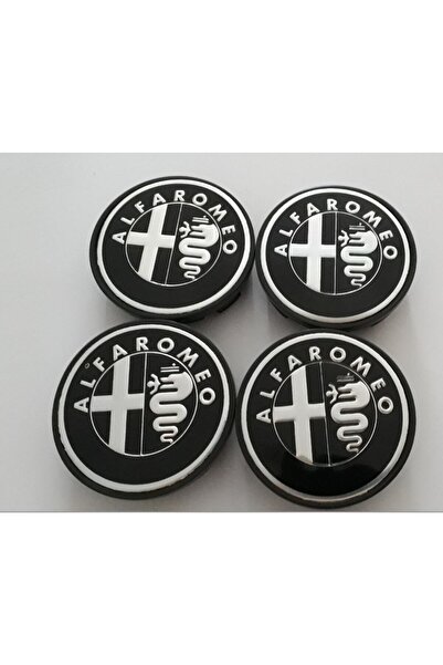 DURU DORUK Jant Göbeği Alfa Romeo 56/52 Uyumlu (52MM YUVA) 4lü Set Siyah